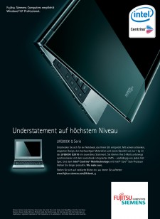 Kunde FUJITSU SIEMENS COMPUTERS  / Agentur RED / Projekt ANZEIGE, BOSCHÜRE, MESSEWAND - LIFEBOOK Q  / Job BILDRETUSCHE, COLORMATCHING, COMPOSING